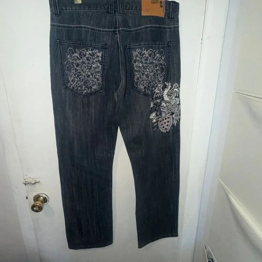 PILGRIM APPAREL MR COLLECTION Y2K Straight Relaxed Jeans-34x32 NWOT